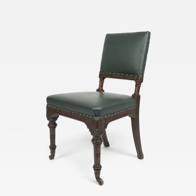 Charles Bevan Charles Bevan for Marsh Jones Gothic Revival Side Chair with Chamfered Edges