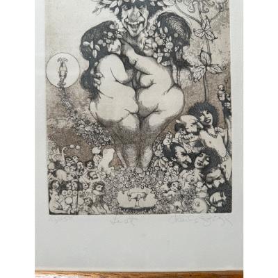 Charles Bragg Charles Bragg Seven Deadly Sins Signed Engraving Print Lust