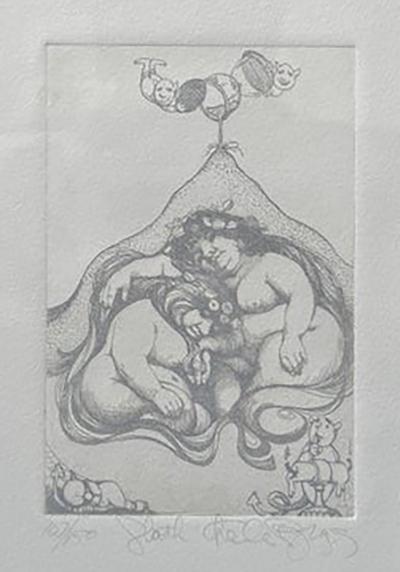 Charles Bragg Charles Bragg Seven Deadly Sins Signed Engraving Print Sloth