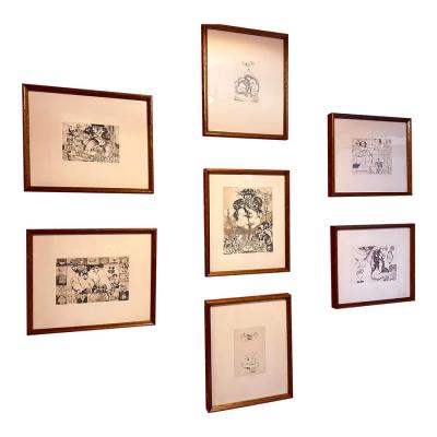 Charles Bragg Charles Bragg Seven Deadly Sins Surrealist Lithograph Set