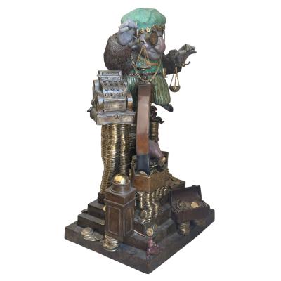 Charles Bragg Large Charles Bragg 1988 Bronze Sculpture The Midas Touch