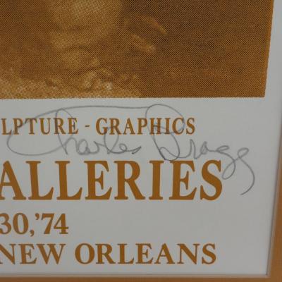 Charles Bragg Signed 1974 Charles Bragg New Orleans Important Exhibition Poster