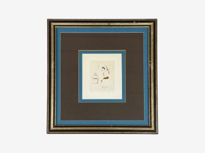 Charles Bragg Two Etchings Nasty Series Signed and Stamped American 20th c 