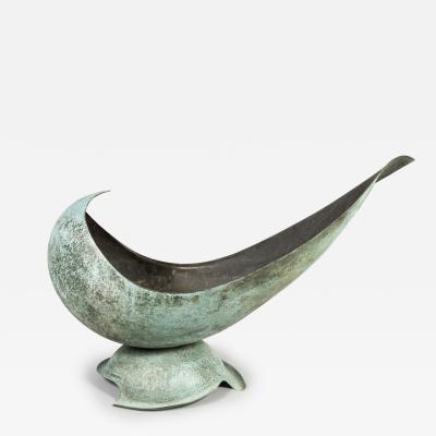 Charles Bressous 1970s One of a kind Sculptural Plant pot in copper