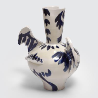 Charles Brun Theremin HYPNOS FAUNA Glazed ceramic wide winged vase