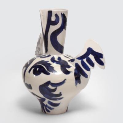 Charles Brun Theremin HYPNOS FAUNA Glazed ceramic wide winged vase