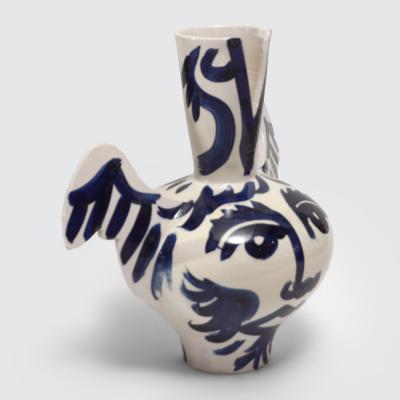 Charles Brun Theremin HYPNOS FAUNA Glazed ceramic wide winged vase