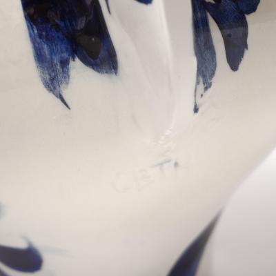 Charles Brun Theremin HYPNOS FAUNA Glazed ceramic wide winged vase