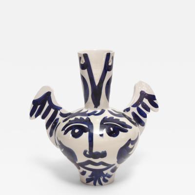 Charles Brun Theremin HYPNOS FAUNA Glazed ceramic wide winged vase