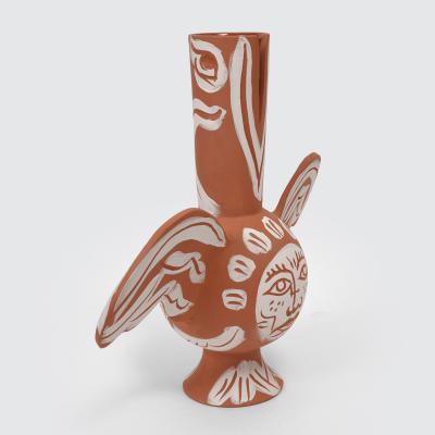 Charles Brun Theremin RED HYPNOS Ceramic winged vase