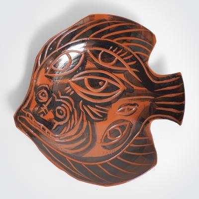 Charles Brun Theremin SEA SLIDE Original ceramic dish
