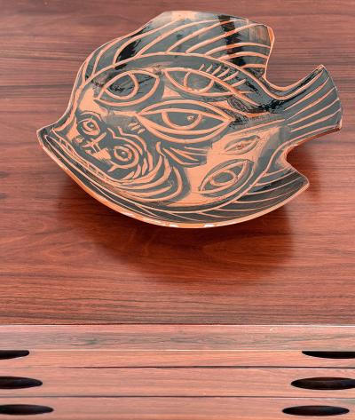 Charles Brun Theremin SEA SLIDE Original ceramic dish