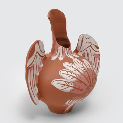 Charles Brun Theremin THE WAY HE SINGS Large ceramic winged vase