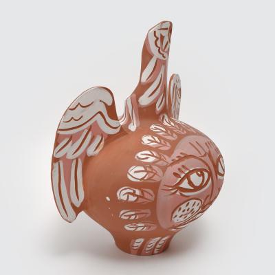 Charles Brun Theremin THE WAY HE SINGS Large ceramic winged vase