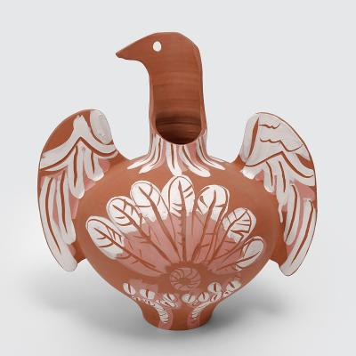 Charles Brun Theremin THE WAY HE SINGS Large ceramic winged vase