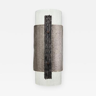 Charles Burnand Elba Sconce in Murano Glass Brutalist Style