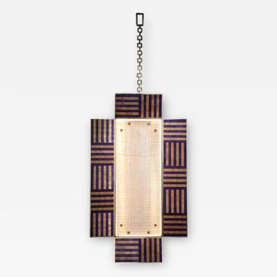 Charles Burnand Ultra Violet Wall Sconce Handcrafted from Murano Glass and Straw Marquetry