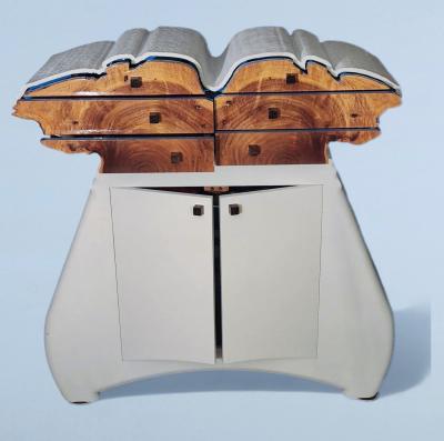 Charles Cobb Charles Cobb Studio California Cherub Chest Figured Acacia Unique 1980s