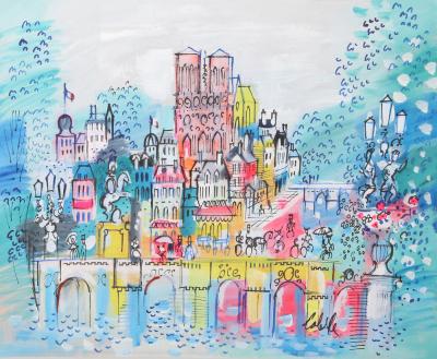 Charles Cobelle Bridge and Notre Dame