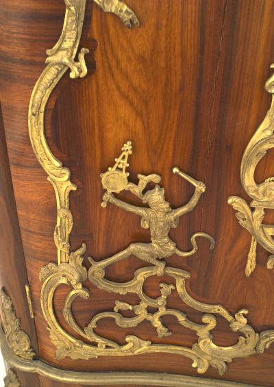 Charles Cressent Pair of French Louis XV Rosewood Commodes