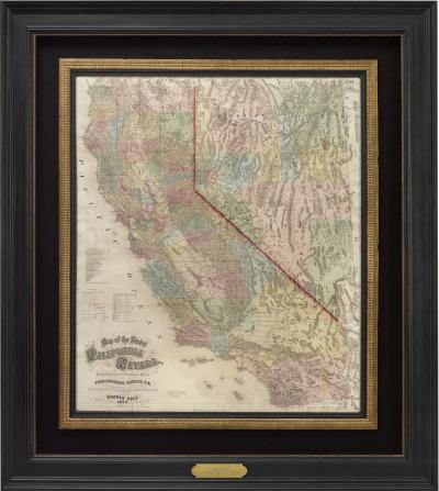 Charles Drayton Gibbes 1873 Map of the States of California and Nevada by Charles Drayton Gibbes