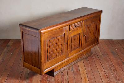 Charles Dudouyt 1940s French Oak Sideboard