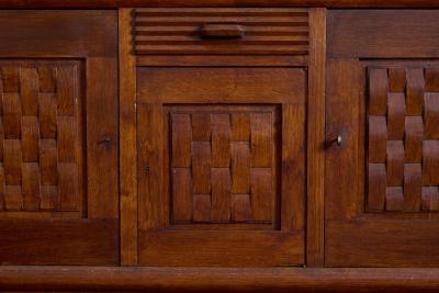 Charles Dudouyt 1940s French Oak Sideboard