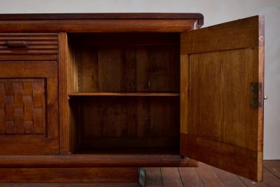 Charles Dudouyt 1940s French Oak Sideboard