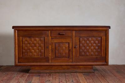 Charles Dudouyt 1940s French Oak Sideboard