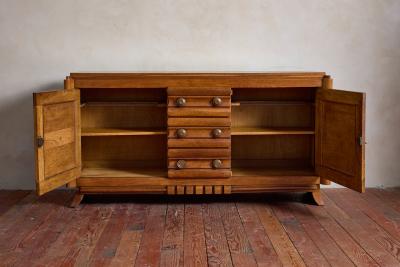Charles Dudouyt 1940s French Oak Sideboard