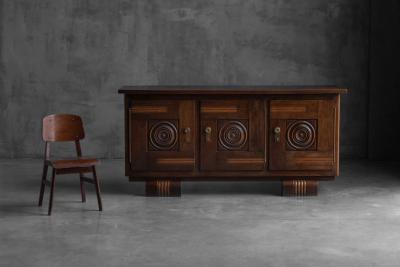 Charles Dudouyt Art Deco Sideboard by Charles Dudouyt France 1940s