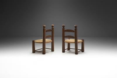 Charles Dudouyt Chaises Basses Low Chairs by Charles Dudouyt France 1930s