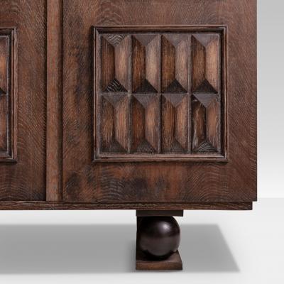 Charles Dudouyt Charles Dudouyt Cerused Oak Tall Cabinet