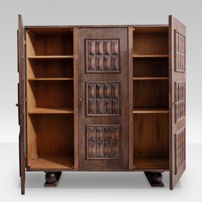 Charles Dudouyt Charles Dudouyt Cerused Oak Tall Cabinet