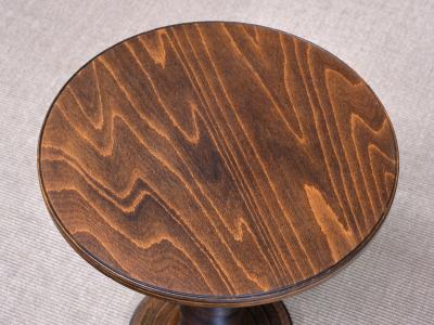 Charles Dudouyt Charles Dudouyt Round Side Table in Solid Oak Wood France Late 1940s