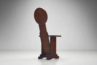 Charles Dudouyt Charles Dudouyt Wooden Side Chair for LAbeill e France 1940s