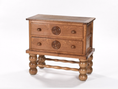 Charles Dudouyt Charles Dudouyt charming carved chest of drawers