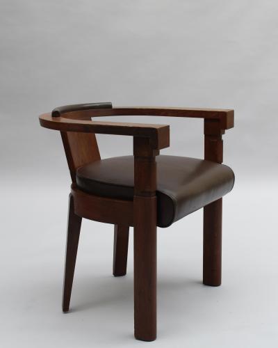 Charles Dudouyt Fine French 1930s Armchair by Charles Dudouyt