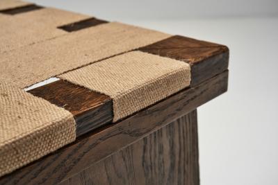 Charles Dudouyt Four Oak Chairs in the manner of Charles Dudouyt France 20th Century