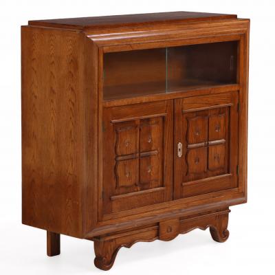 Charles Dudouyt French Oak Server in the Manner of Charles Dudouyt C 1940