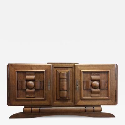 Charles Dudouyt Modernist French Credenza Sideboard by Charles Dudouyt