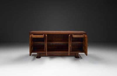 Charles Dudouyt Oak Sideboard in the manner of Charles Dudouyt France 1940s