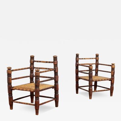 Charles Dudouyt PAIR OF CHARLES DUDOUYT CHAIRS