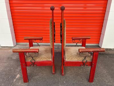 Charles Dudouyt Pair Of Continental Modernist Chairs