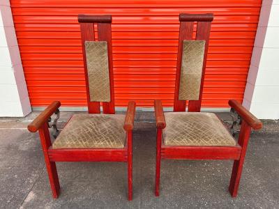 Charles Dudouyt Pair Of Continental Modernist Chairs