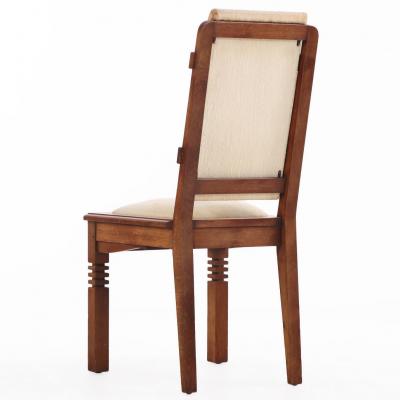 Charles Dudouyt Rare Set of Six French Oak Dining Chairs by Charles Dudouyt C 1940