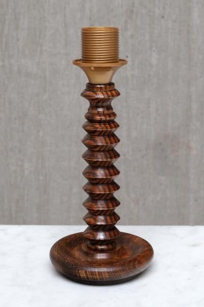 Charles Dudouyt Sculptural Charles Dudouyt Attributed Table Lamp in Ash Wood France 1950s