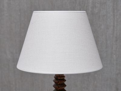 Charles Dudouyt Sculptural Charles Dudouyt Attributed Table Lamp in Ash Wood France 1950s