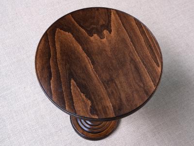 Charles Dudouyt Sculptural Charles Dudouyt Round Side Table in Beech Wood France 1950s