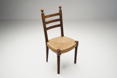 Charles Dudouyt Set of Six Dining Chairs in the manner of Charles Dudouyt France Mid 20th C